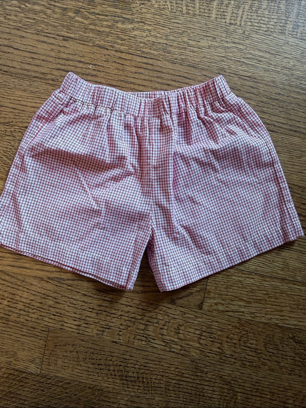 The Beaufort Bonnet Company Red Gingham Elastic-Waist Shorts